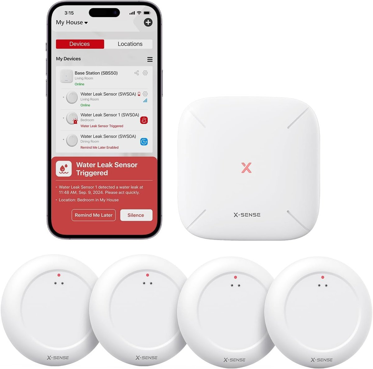 X-Sense WiFi Water Leak Detector
